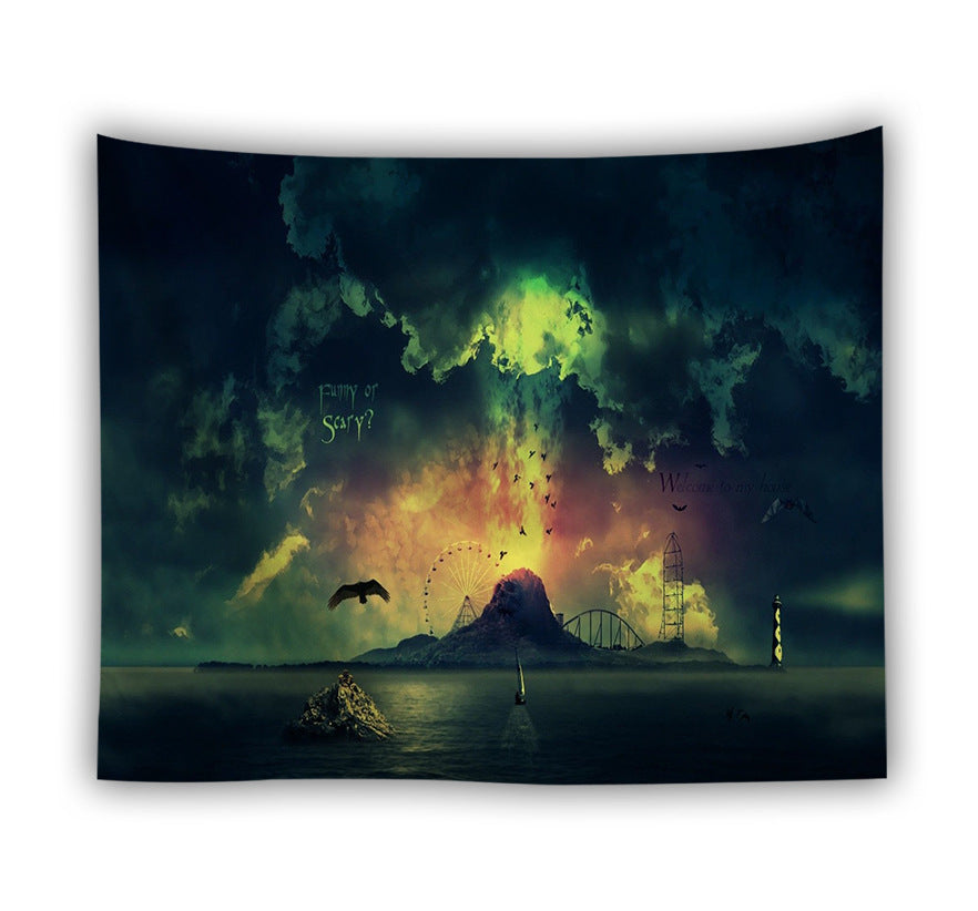 Forest beach tapestry foreign trade